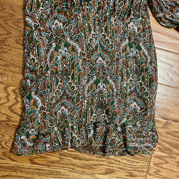 NWT VERONICA BEARD Armeria Paisley Floral Ruffle Mini Dress - Picture 9 of 12